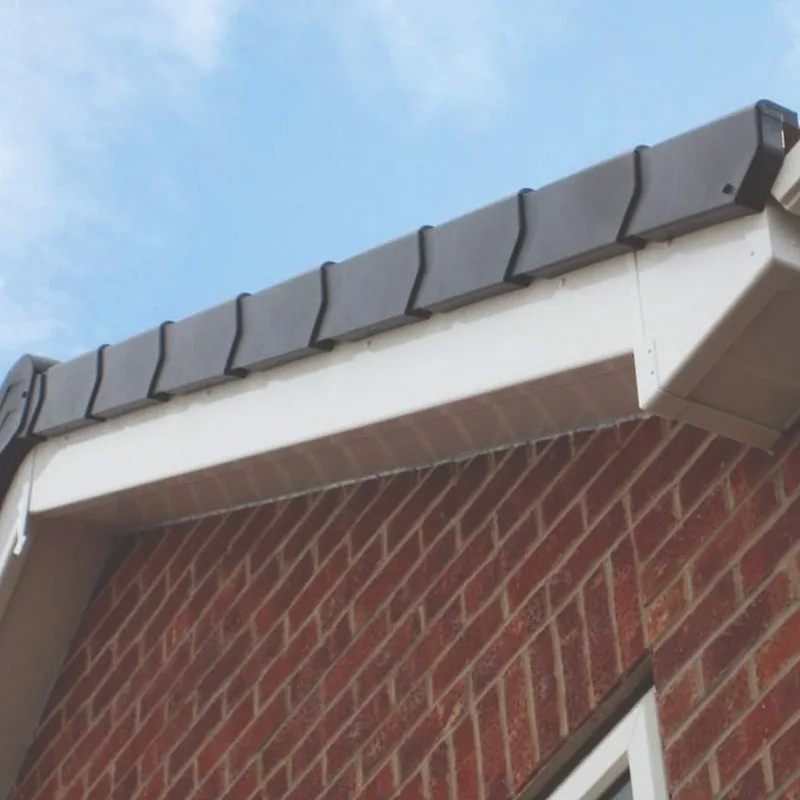 Grey dry verge caps on a Buckinghamshire roof