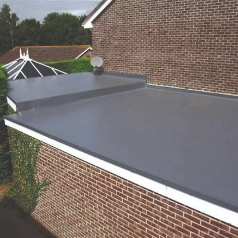 A GRP fibreglass flat roof