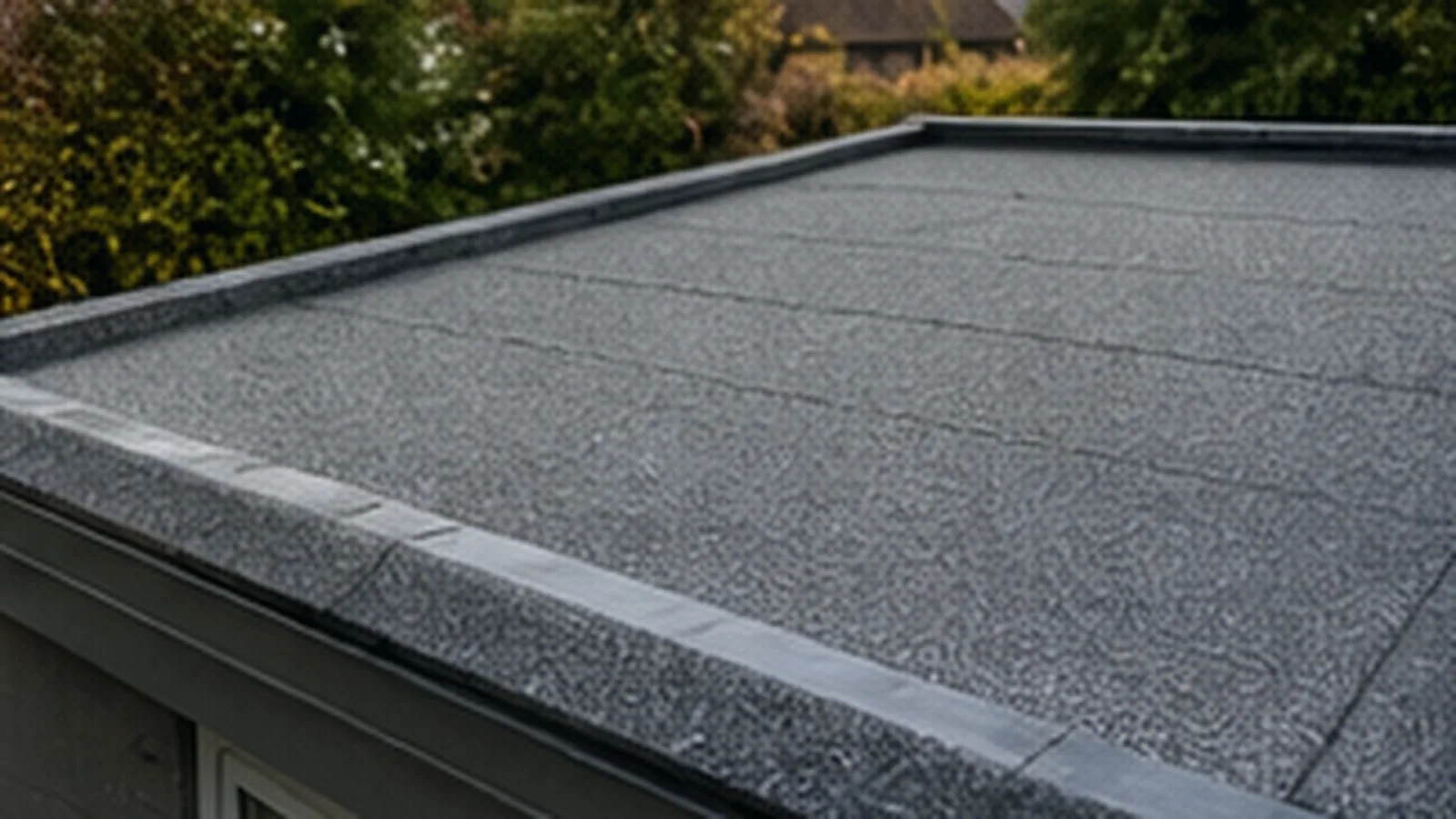 Modern torch-on felt flat roof on a garage in Amersham
