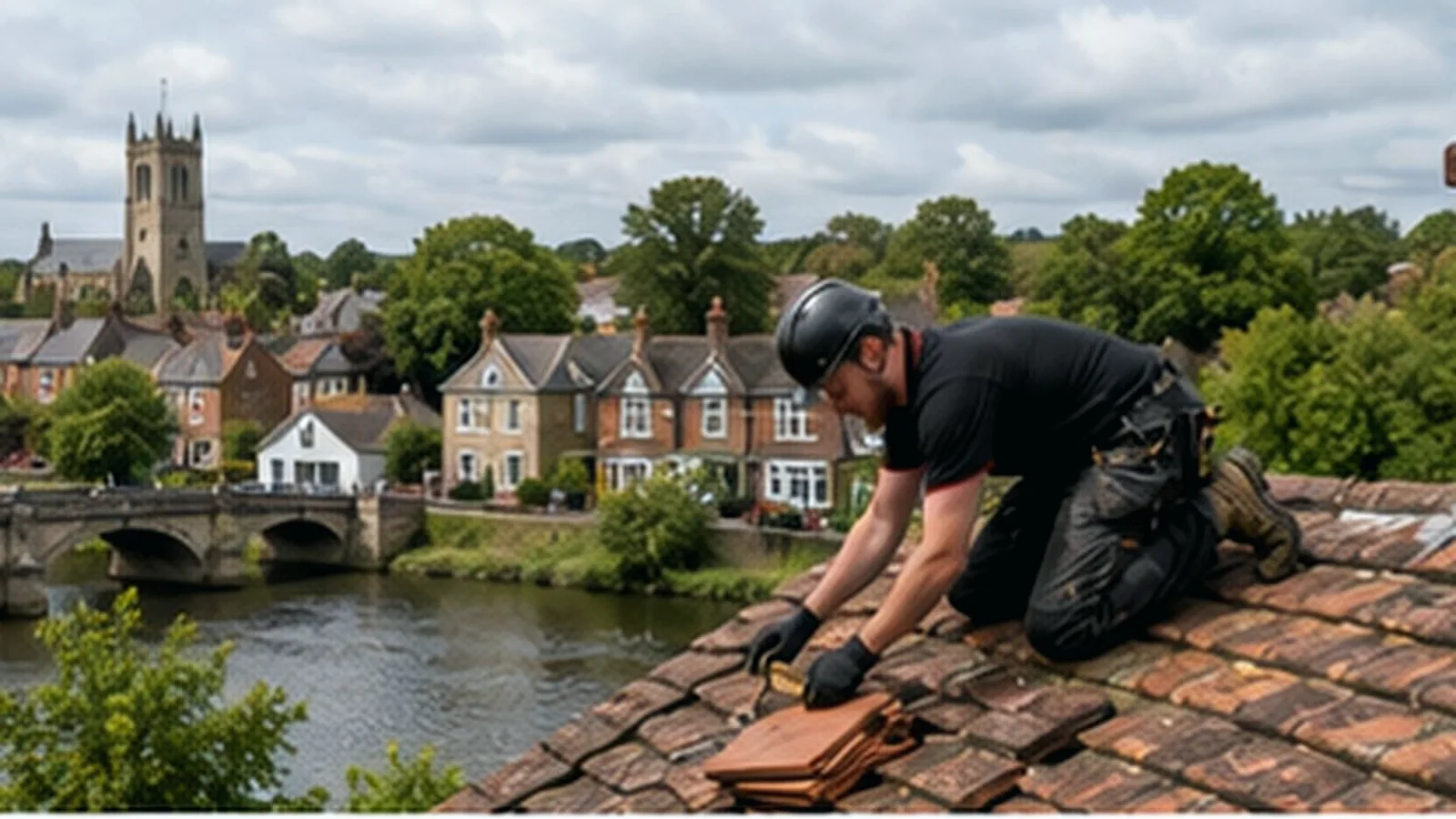 Roofing work on a Rickmansworth home