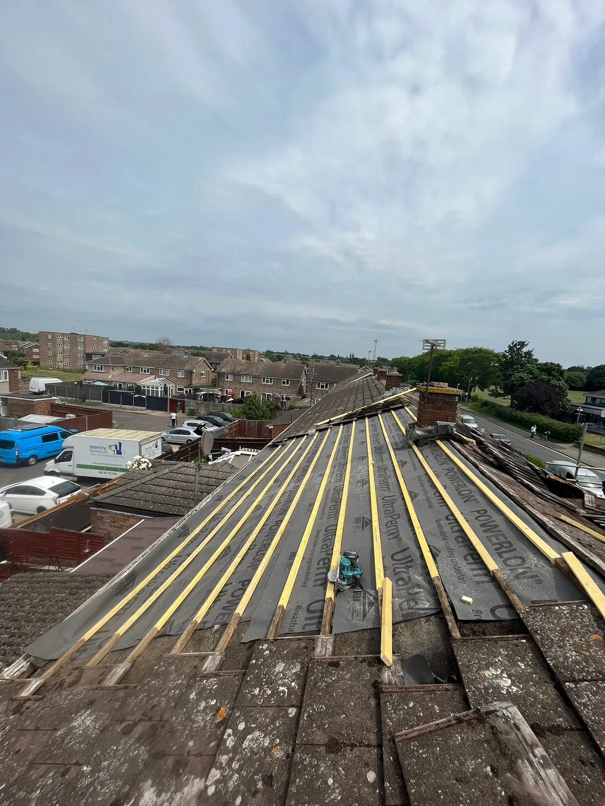 New roof timber structure